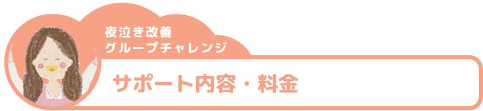 夜泣き改善グループチャレンジサポート内容・料金